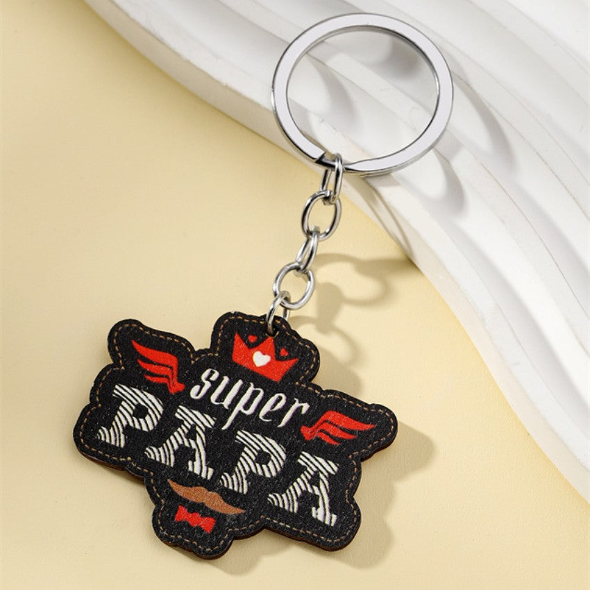 Wholesale Creative Father's Day Wooden Sign Keychain ACC-KC-RongR045