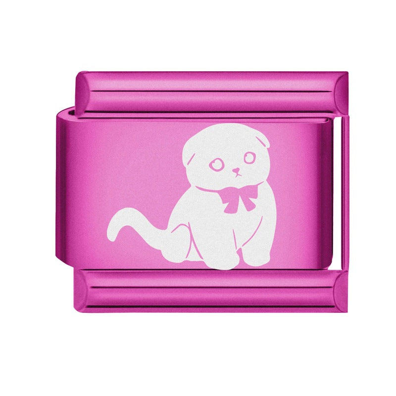 Wholesale 9mm Italian Charm Starter Bracelets DIY square Single Section Creative Stainless Steel Composable Bracelet