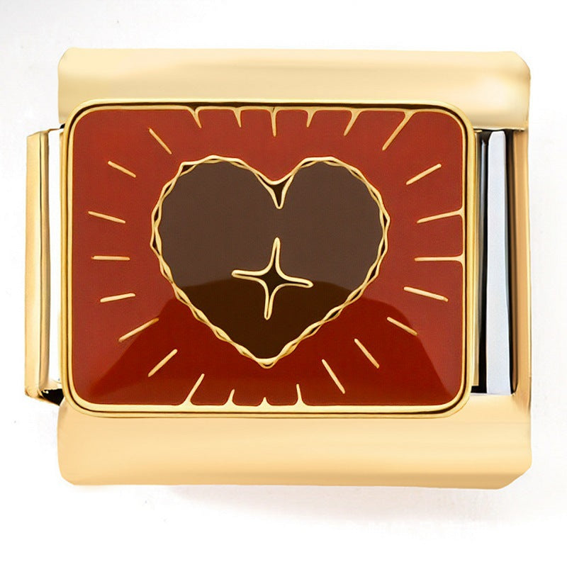 Wholesale 9mm Italian Charm Starter Bracelets DIY square Single Section Creative Stainless Steel Composable Bracelet