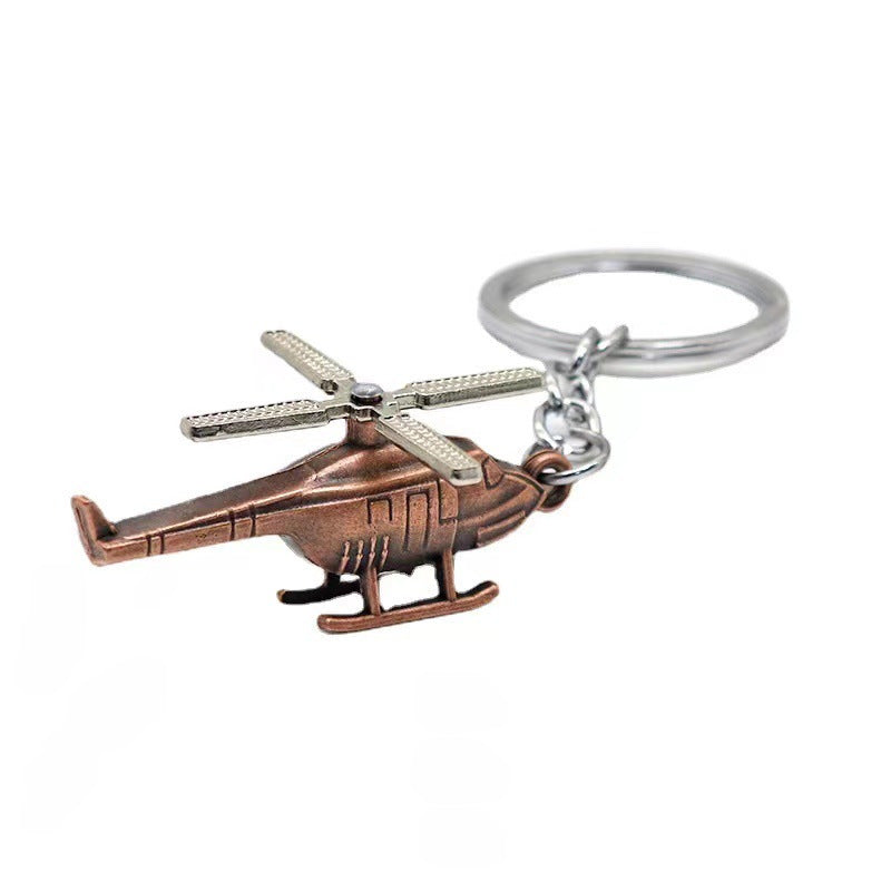 Wholesale Vintage Creative 3D Helicopter Car Keychain