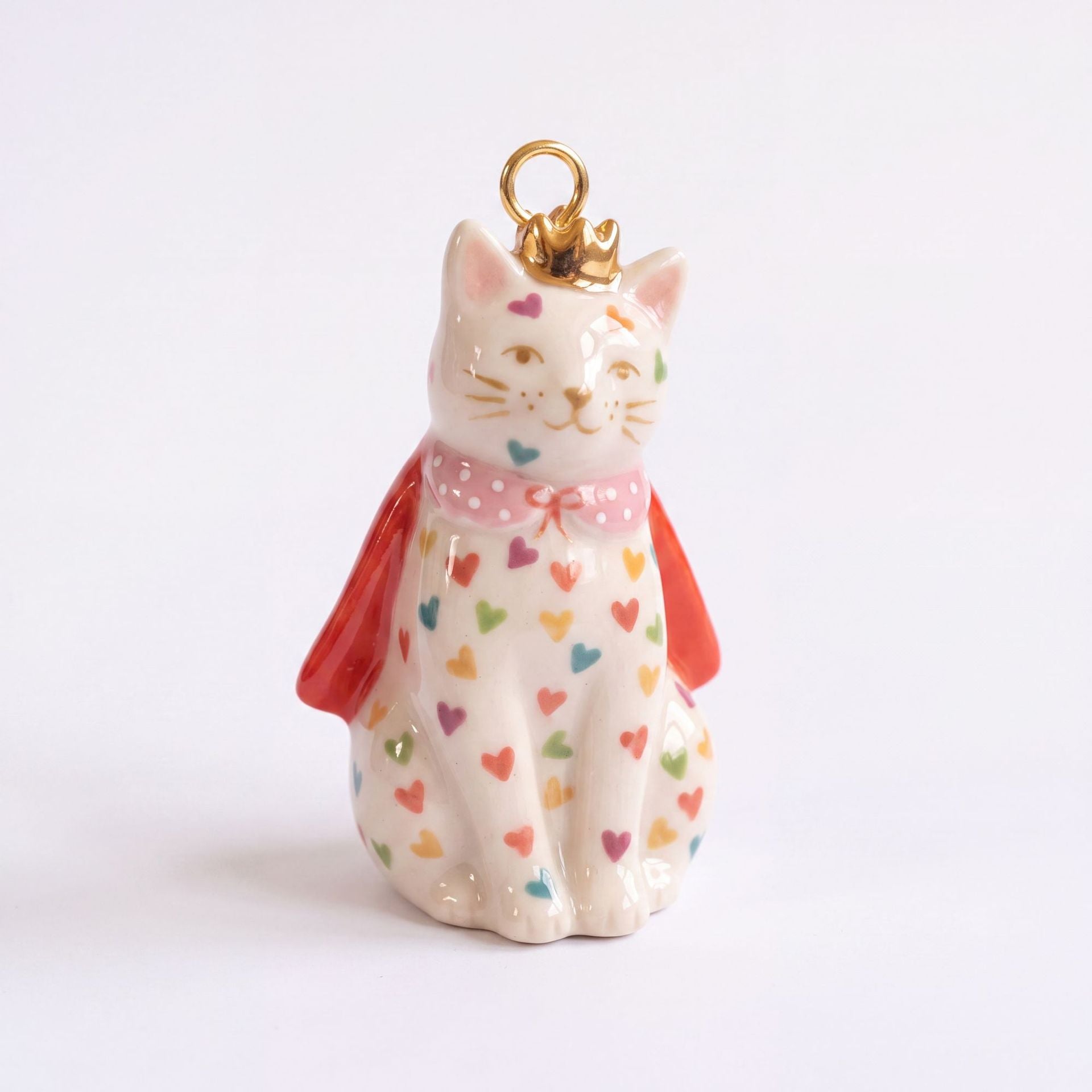 Wholesale Painted sy Cat 3D Pendant Colorful Drip Oil Design Top Hat Cat Charm For Necklace Bracelet Making Trendy Jewelry Accessory