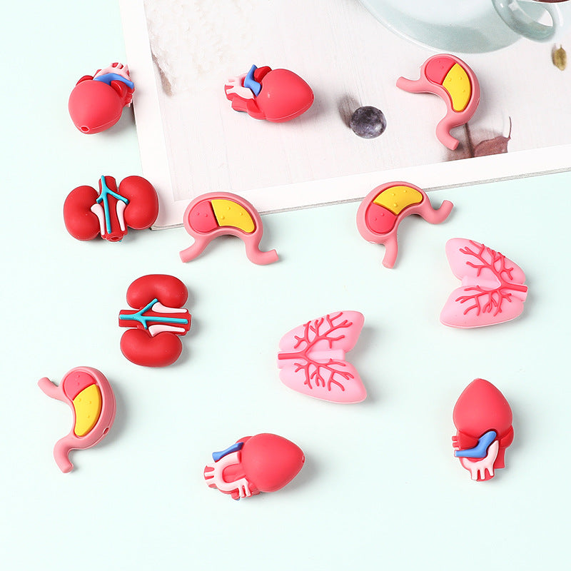 Wholesale 20pcs Human Organ Focal Beads DIY Bead Accessories