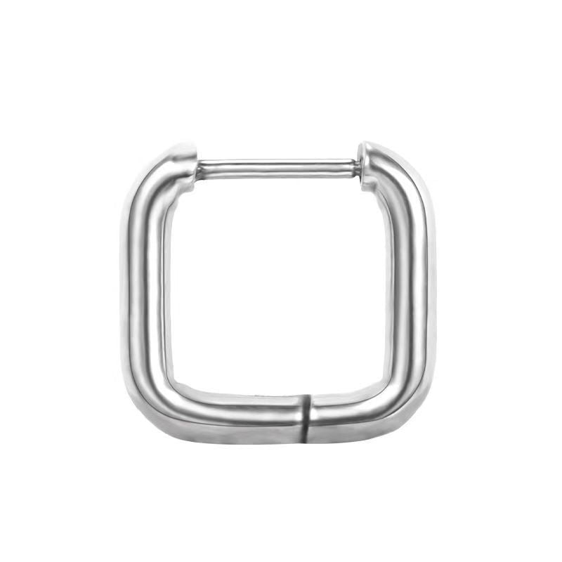 Wholesale Titanium steel square heart earrings