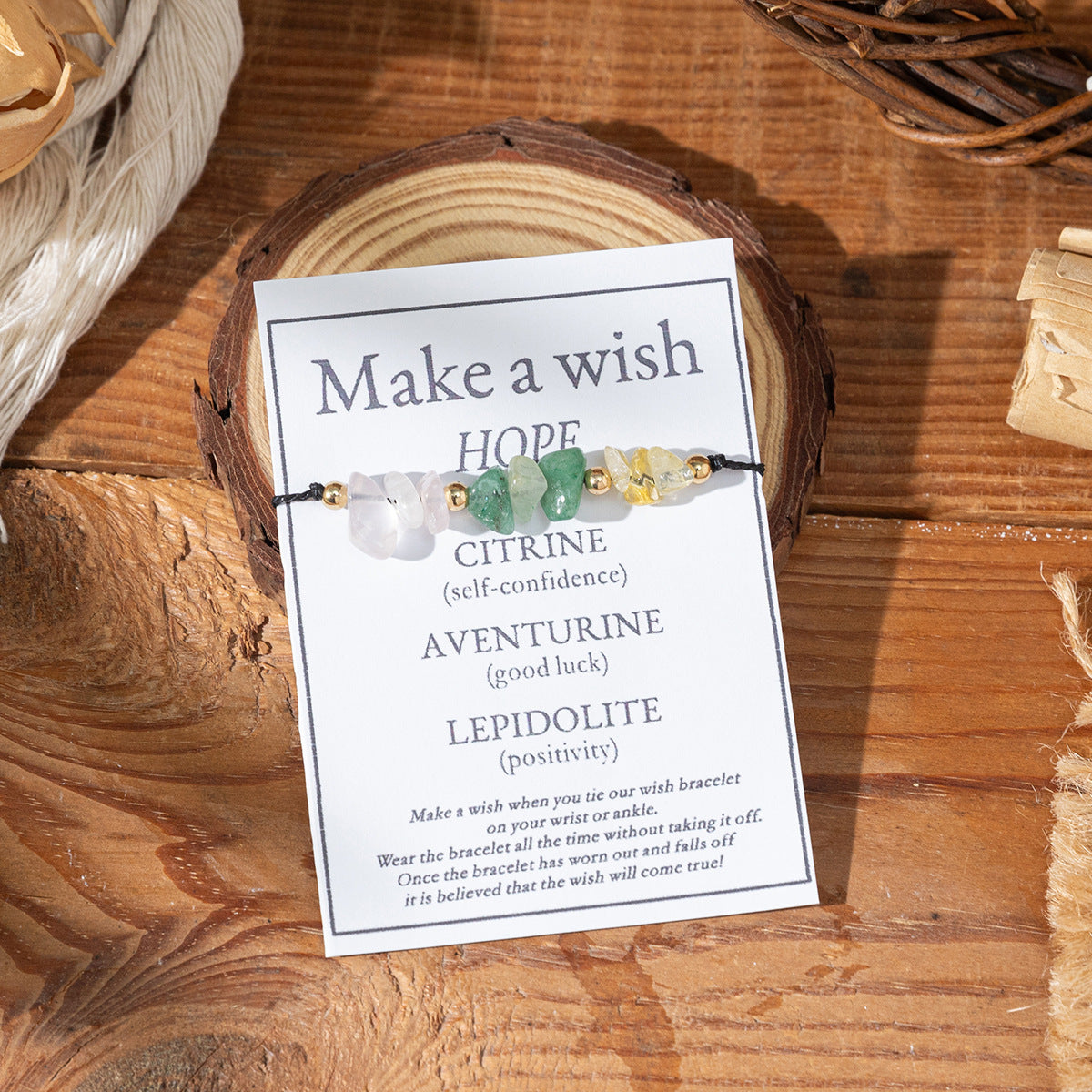 Bracciale di benedizione in pietra naturale all'ingrosso