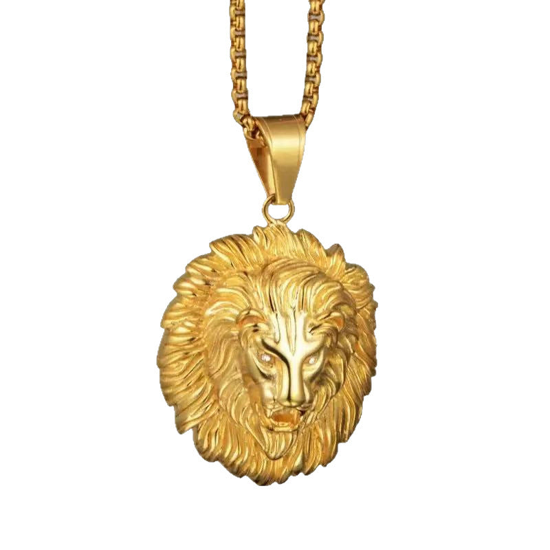 Wholesale Creative Lion Head Pendant Necklace