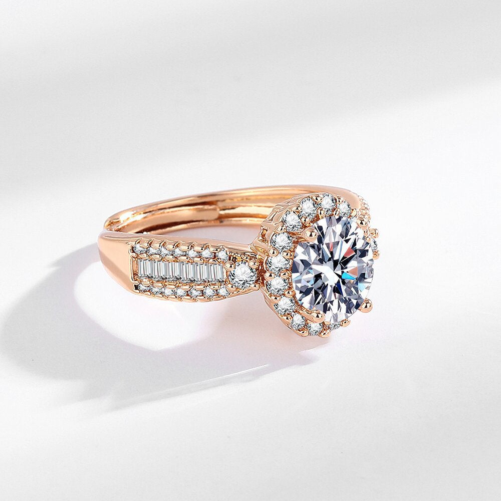 Wholesale light luxury inlaid colored diamond rings