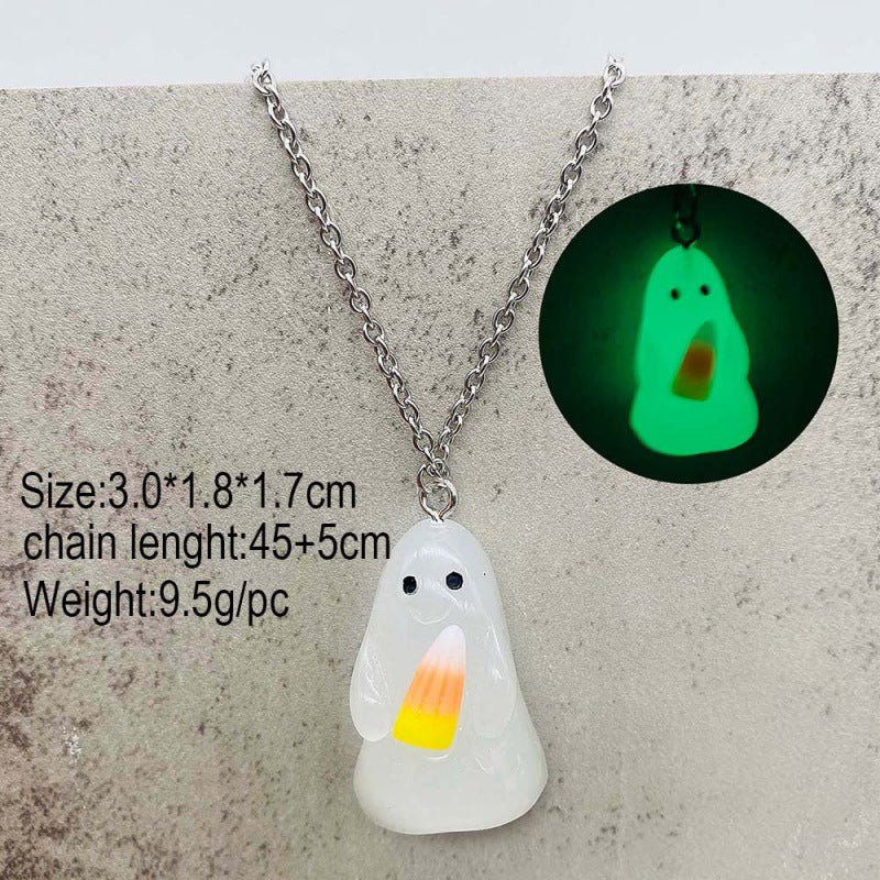 Wholesale  3D Glow Ghost Pumpkin Candy Earrings Fashion Accessory Gift