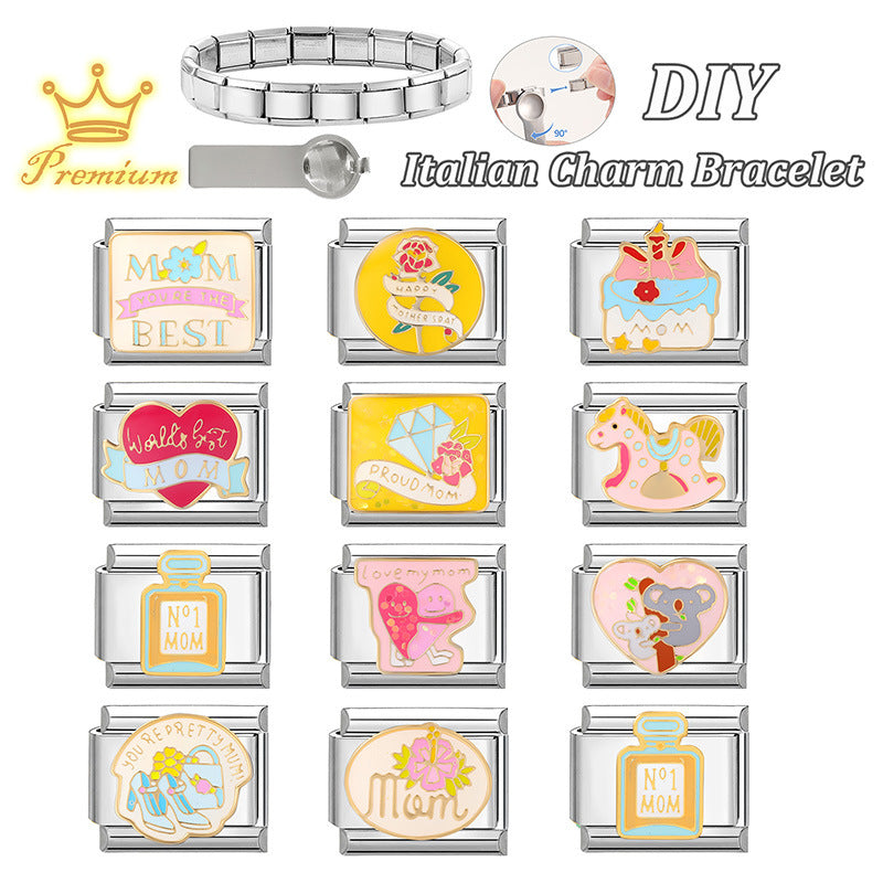 Wholesale Trendy DIY Jewelry Module Accessories Stainless Steel Electroplated Gift for Mother' s Day Resale