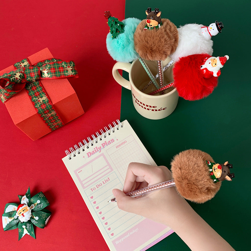 Wholesale Christmas ball ball pen cute children  cartoon pen