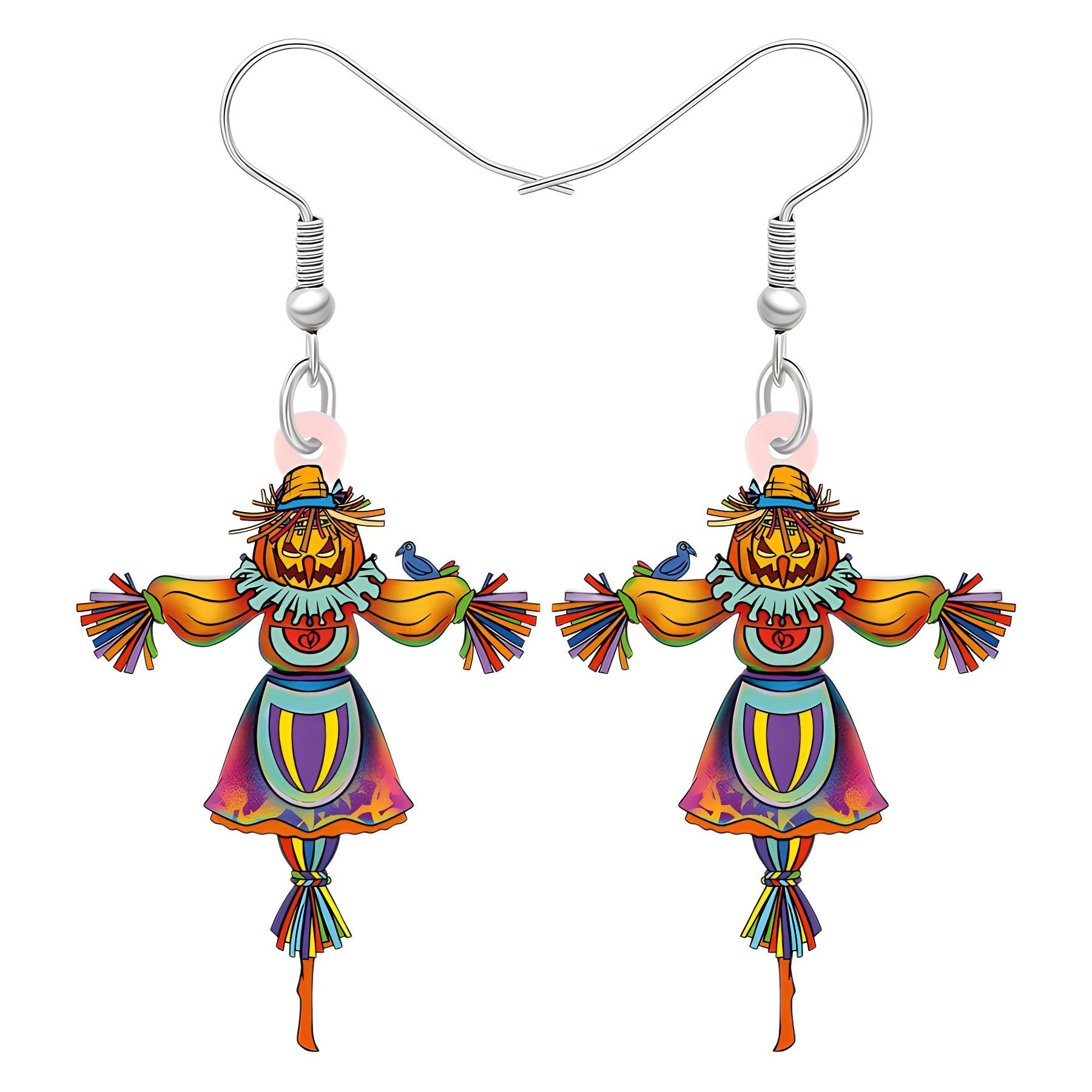 Wholesale  Halloween pumpkin acrylic earrings