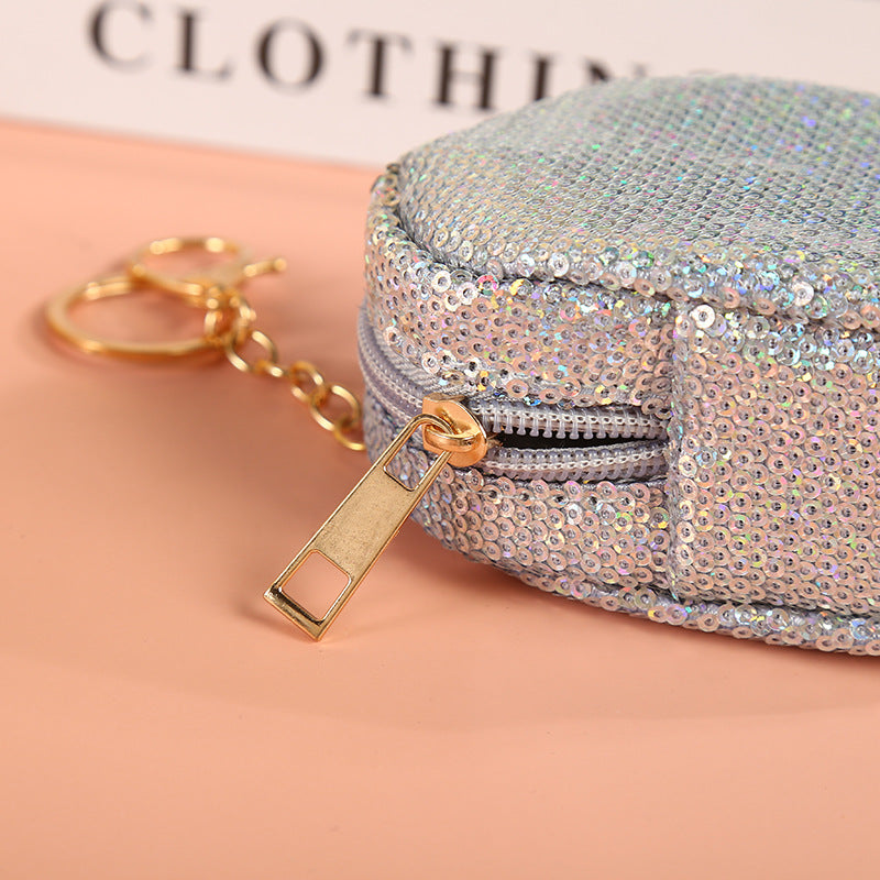 Wholesale Fish Scale Pattern Mini PU Coin Purse Keychain Keychain Wallet ACC-KC-GuoRan005