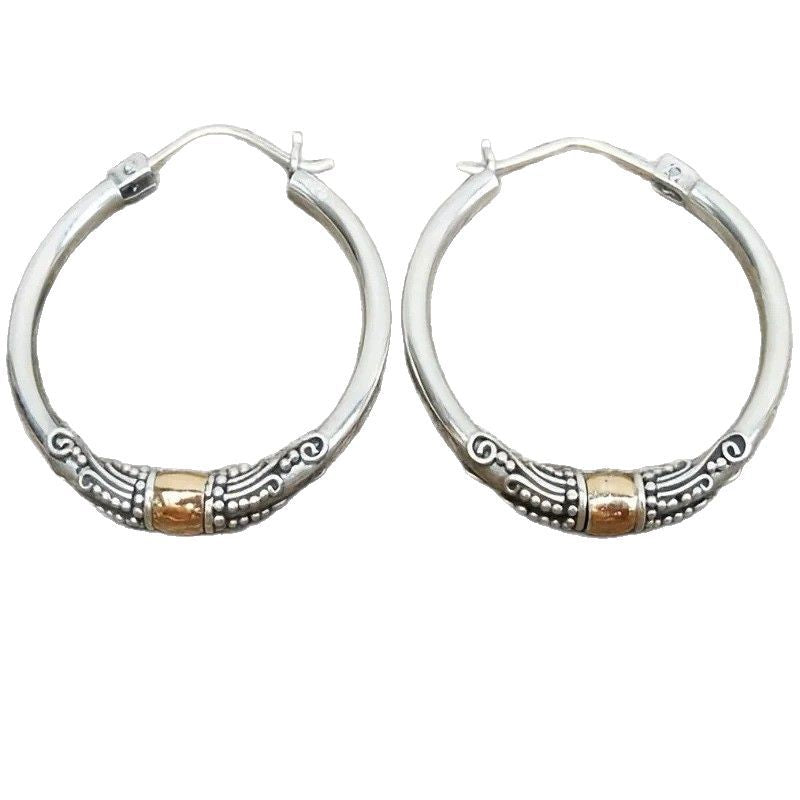 Wholesale Retro Carved Round Earrings