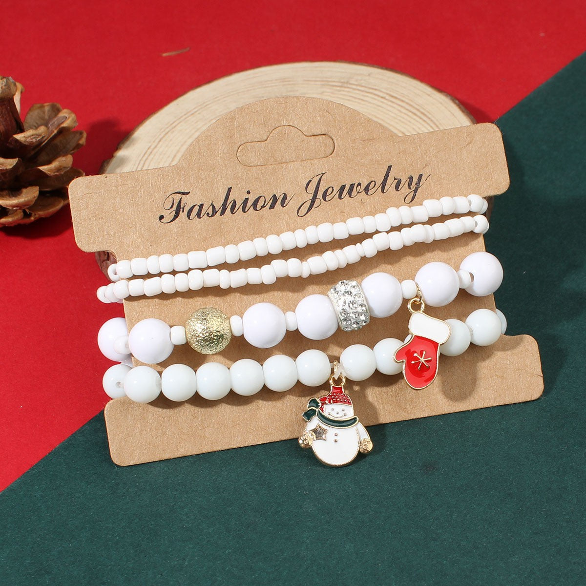 Wholesale  Elk Polymer Clay Beaded Bracelet Set