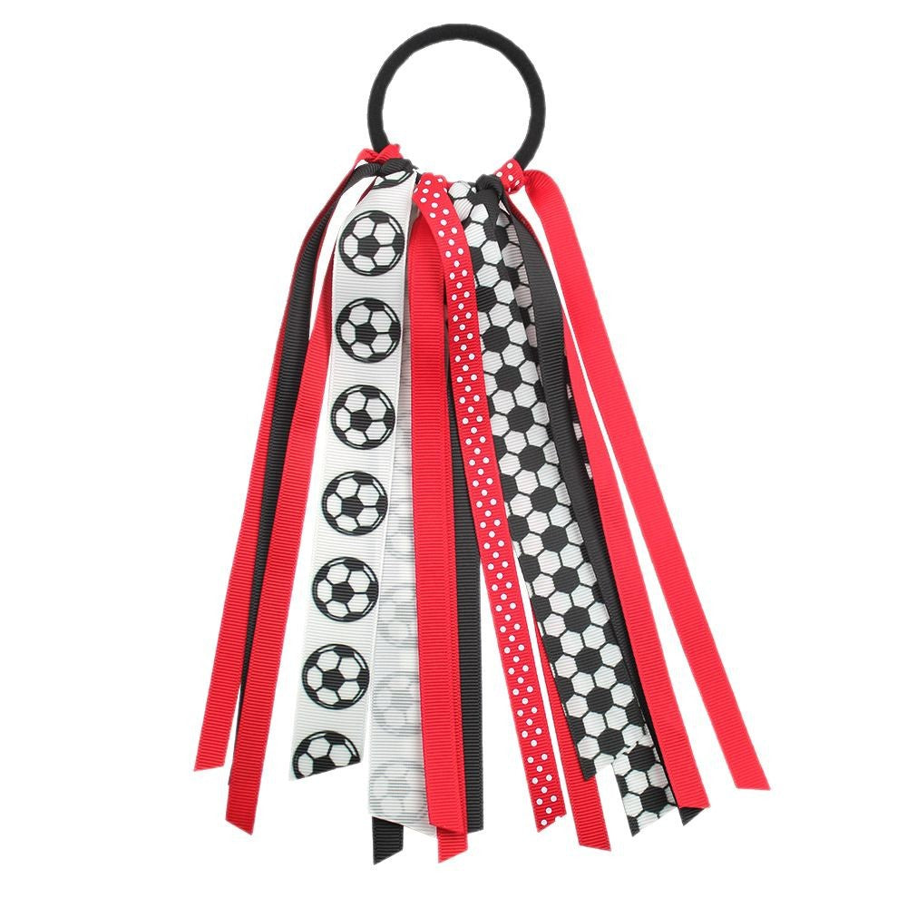 Wholesale 10pcs  Football Cheerleading Bow Hair Clips Hair Scrunchies