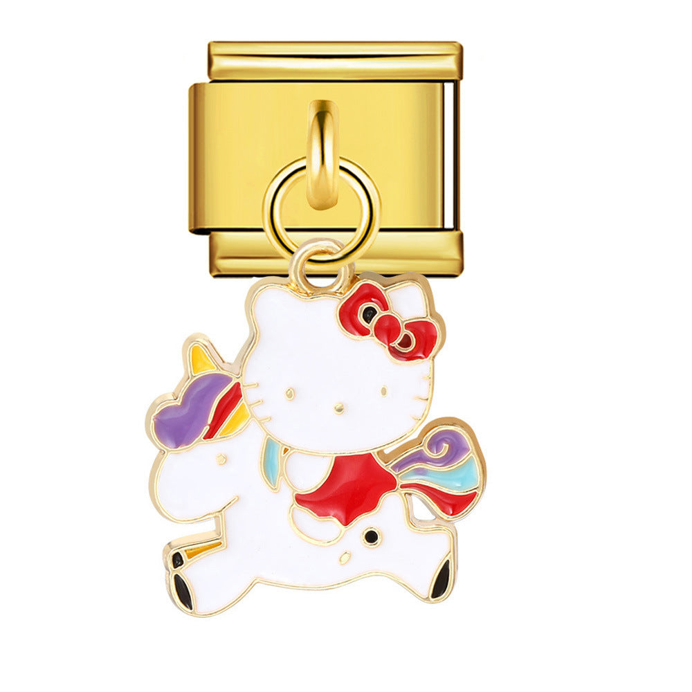 Wholesale  Italian Charm Bracelet 9mm DIY hook style Creative Stainless Steel Composable Bracelet