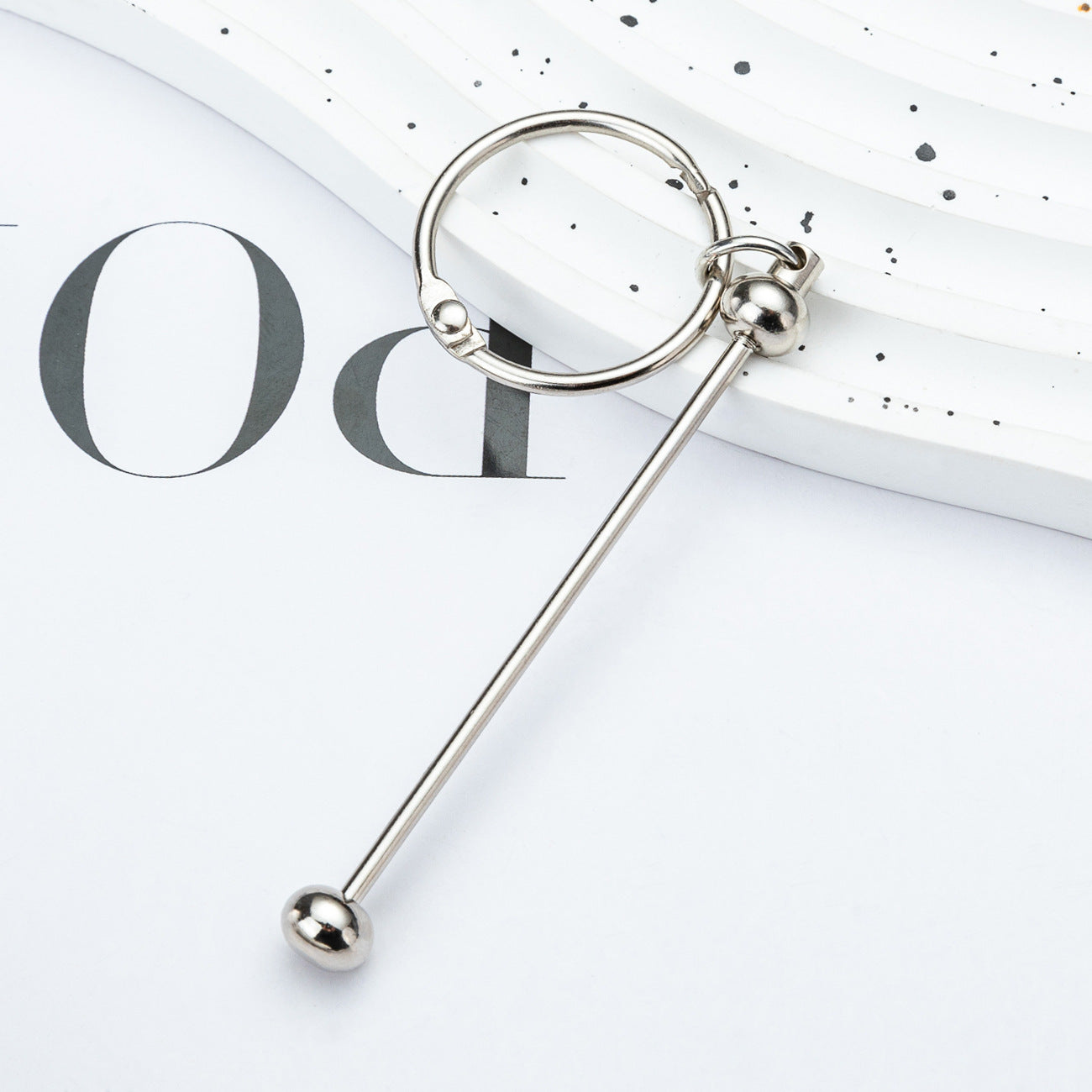 Wholesale  DIY Beaded Keychain  Metal Keychain