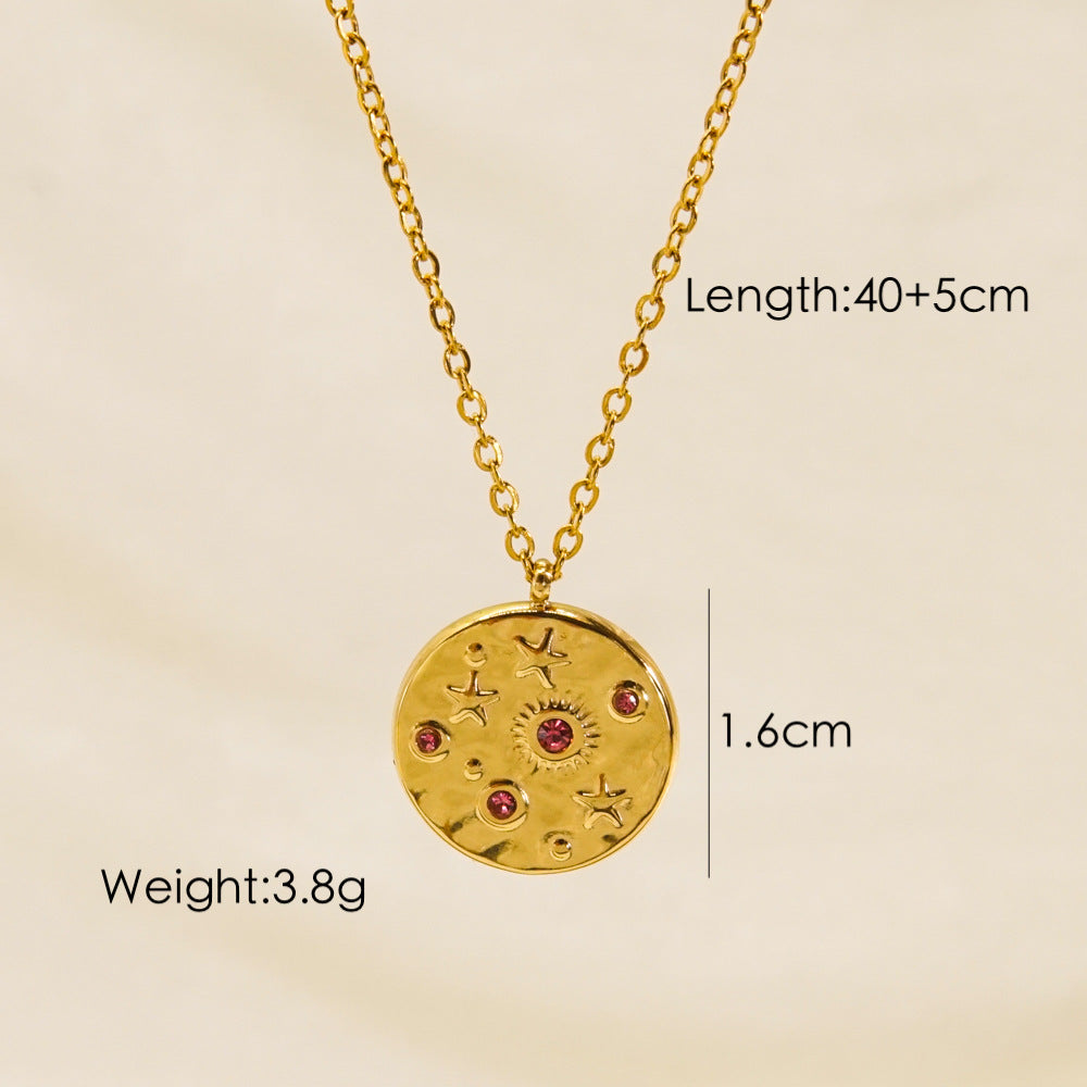 Wholesale  red titanium steel Women's necklace