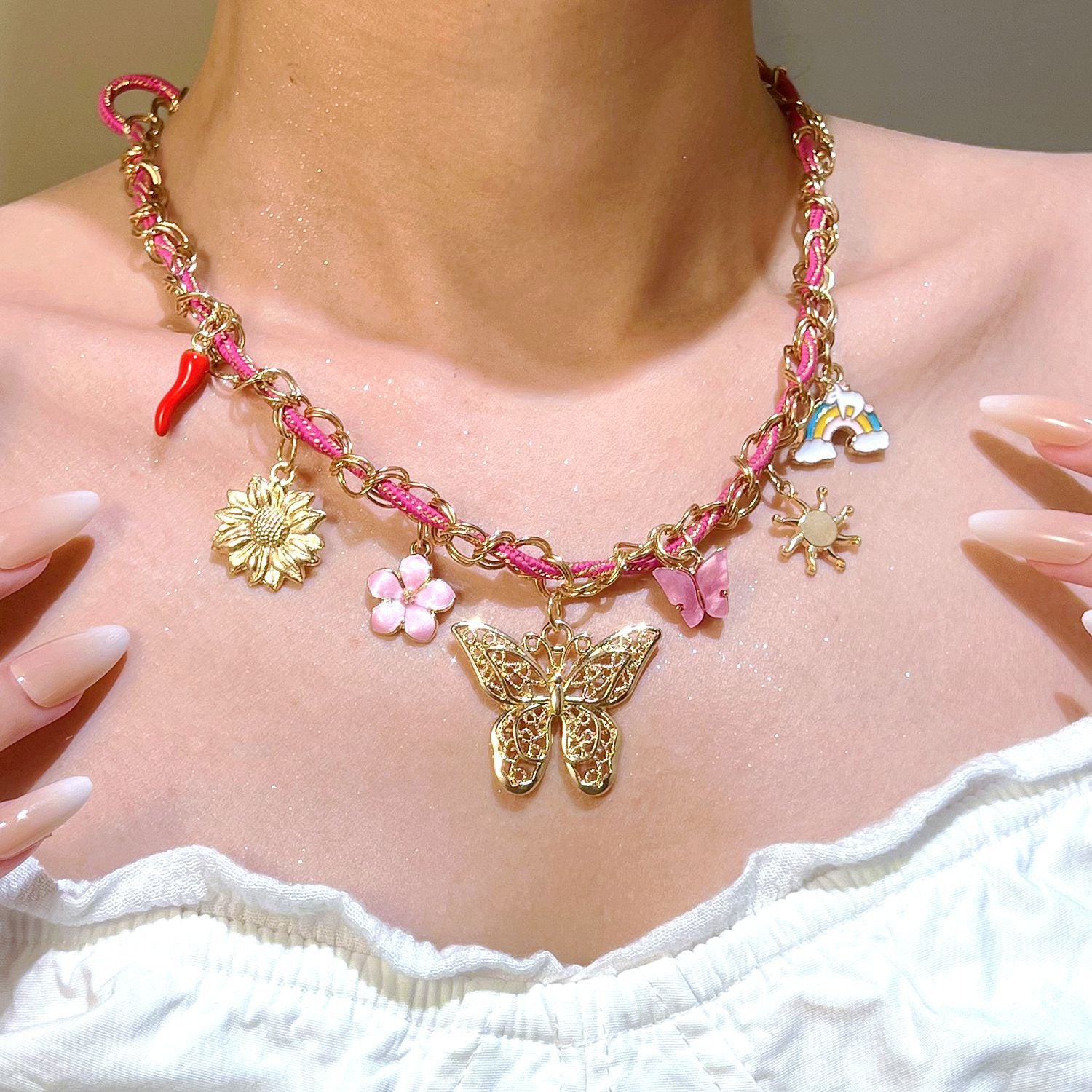 Wholesale  Natural Stone Shell Necklace