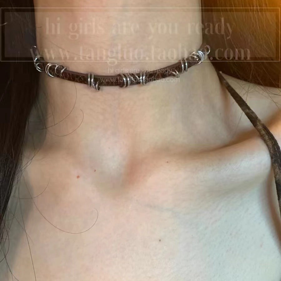 Wholesale Punk Leather Choker Necklace
