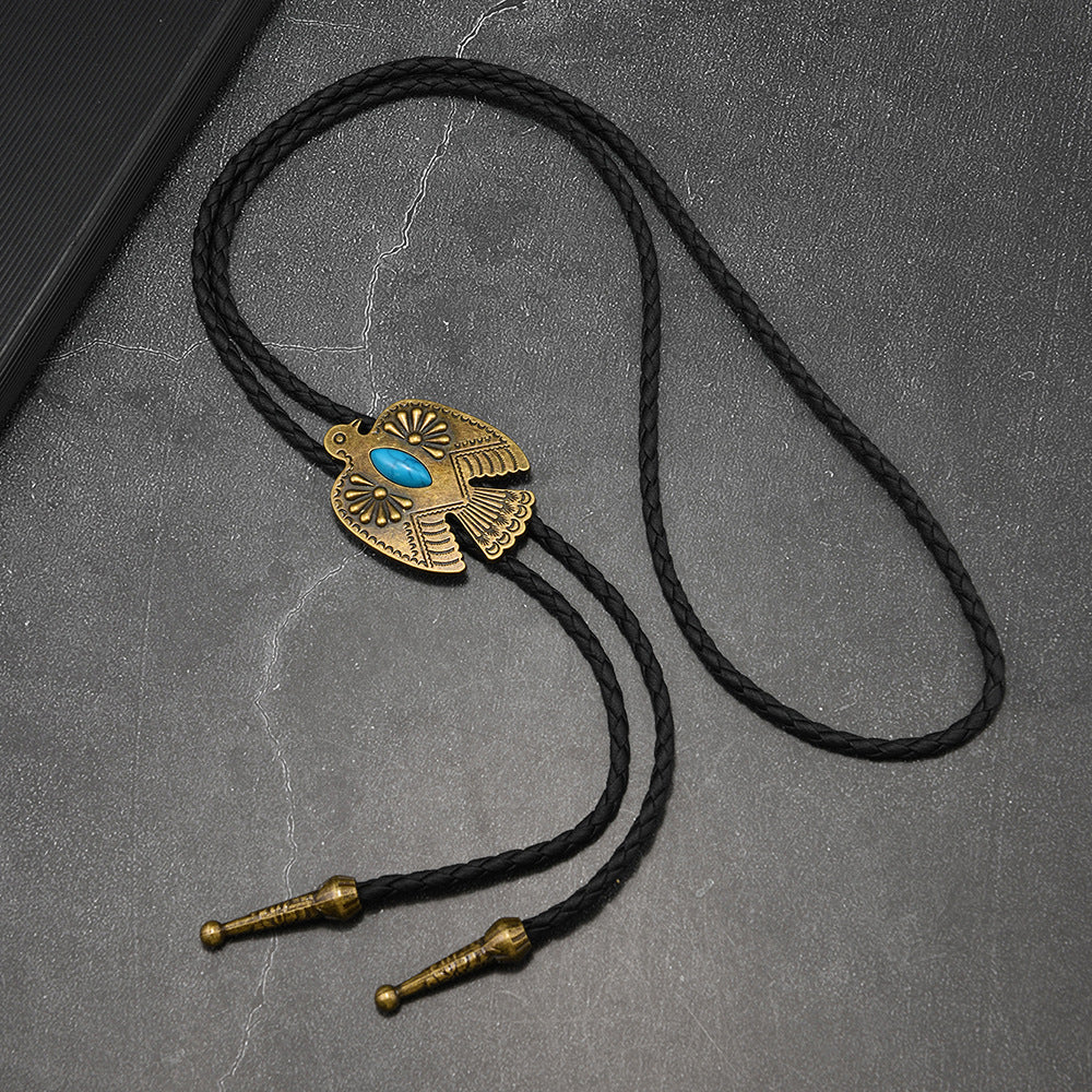 Wholesale Vintage Eagle Turquoise Long Sweater Chain