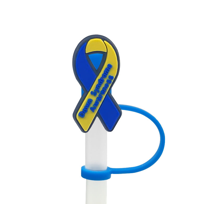 Wholesale 10pcs New Medical Dust Plug Cute Cartoon Straw Cover Straw Tube Cap ACC-SCR-YiBang003