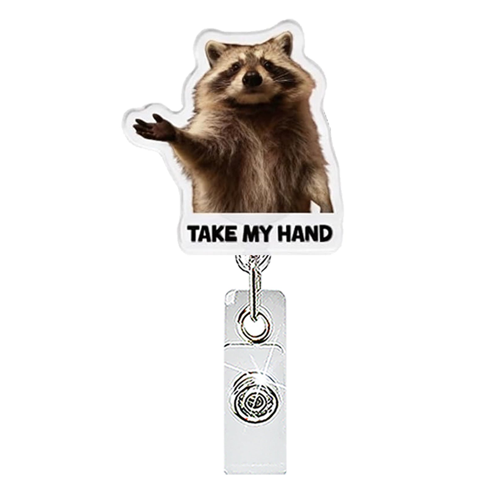 Wholesale Trendy Acrylic Animal Dog Cat Retractable Badge Reel ABS Material for ID Card Keychain Accessory