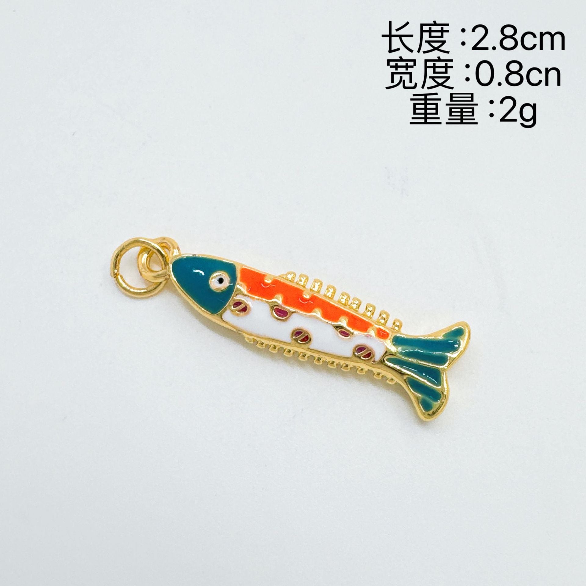 Wholesale Ocean Sea Fish Micro-Inlaid Zircon Gold Plated Pendant Necklace Jewelry Accessory Boutique Resale