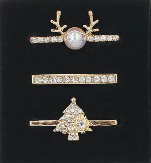 Wholesale Christmas Compact and Exquisite Deer-Themed Smartwatch Set Apple Watch Strap Decoration Ring in Stock