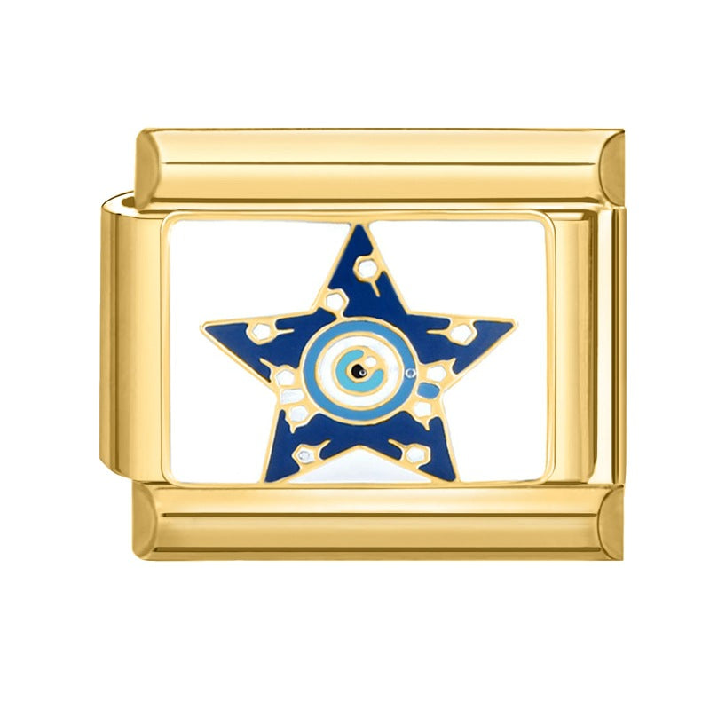 Pulsera de encanto italiano al por mayor de 9 mm empalmado lindo colgante creativo colgante de acero inoxidable brazalete compuesto por acero inoxidable