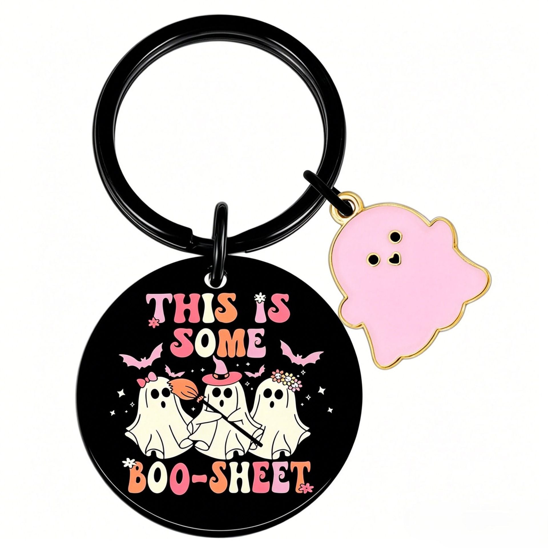 Wholesale  Ghost Pattern Stainless Steel Keychain Decorative Accessory for Party Gifts