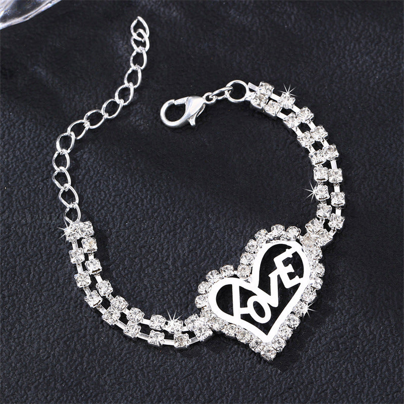 Wholesale  love full diamond three color LOVE full diamond bracelet