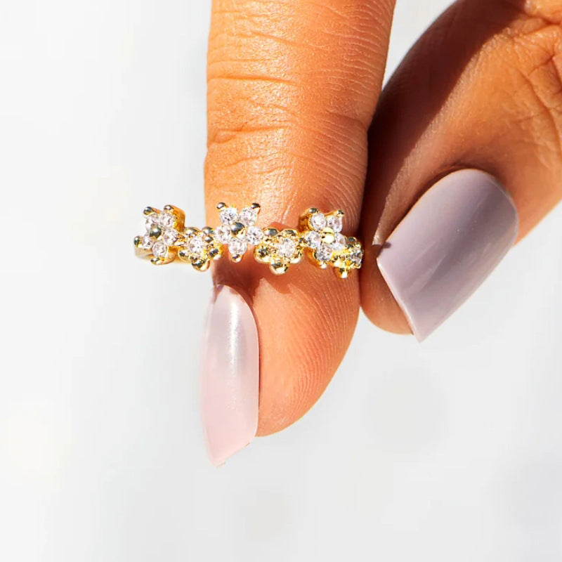 Wholesale Women' s Flower Ring Sweet Pastoral Design Everyday Wear Fashion Accessory
