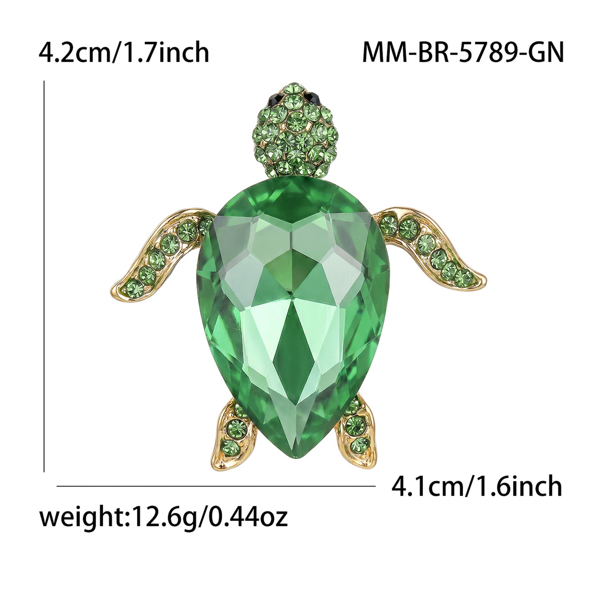 Wholesale Chic Turtle Brooch Pin Women S Alloy Diamond Set Animal Corsage Trendy Gift