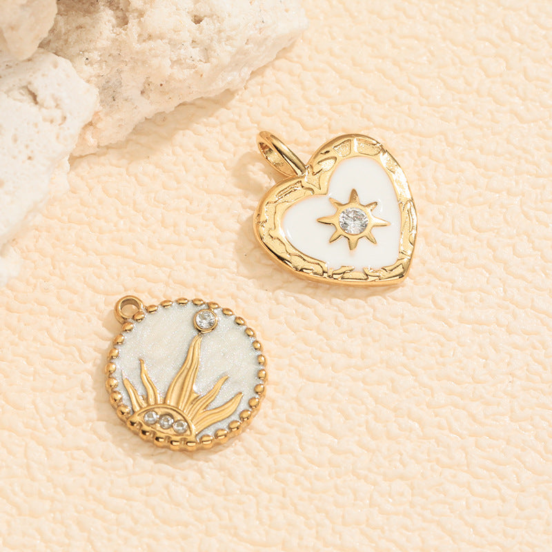 Wholesale  sun  moon stars  girl series  dripping DIY pendant