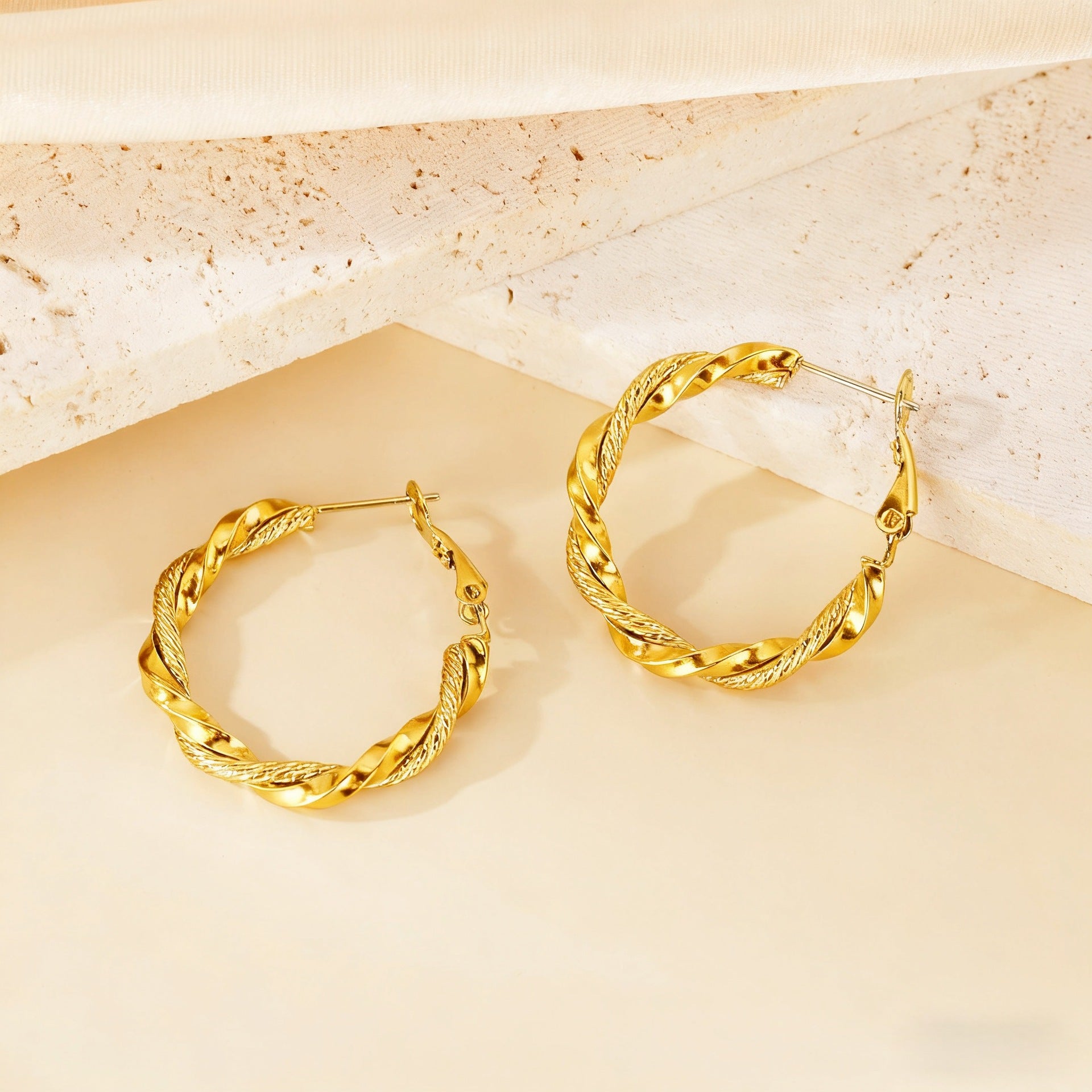 Wholesale Geometric Patchwork  Titanium Steel  Earrings