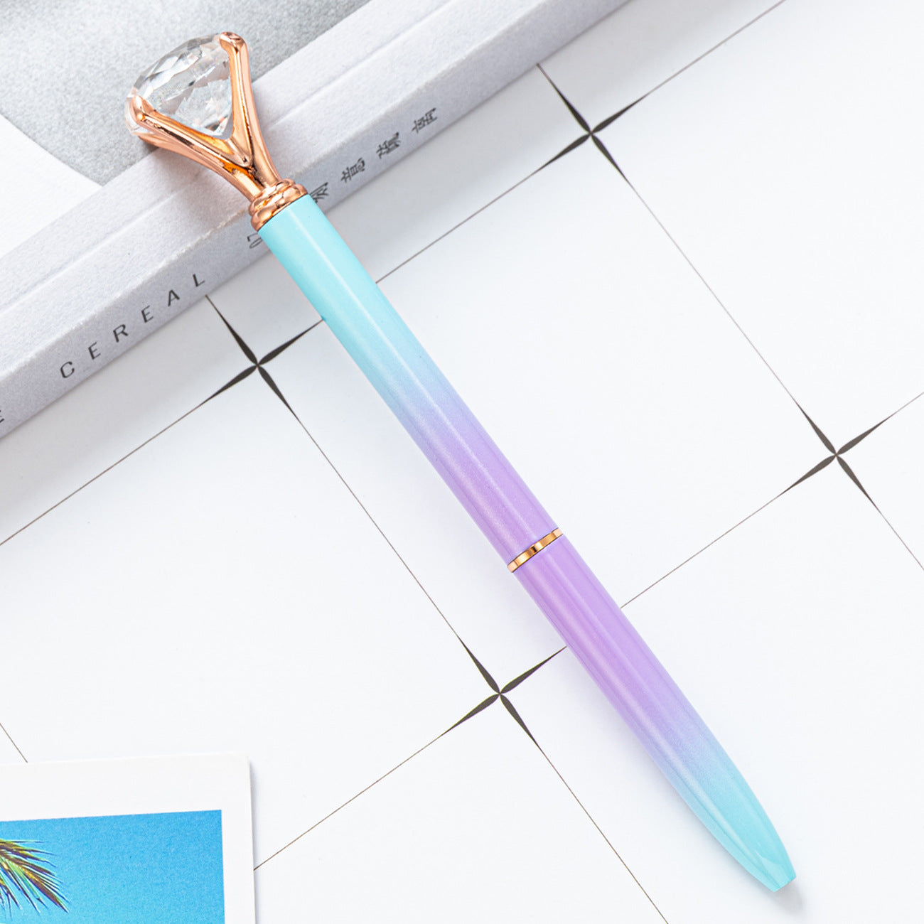Wholesale Large Diamond Ballpoint Pen  Creative Gradient Large Diamond Pen