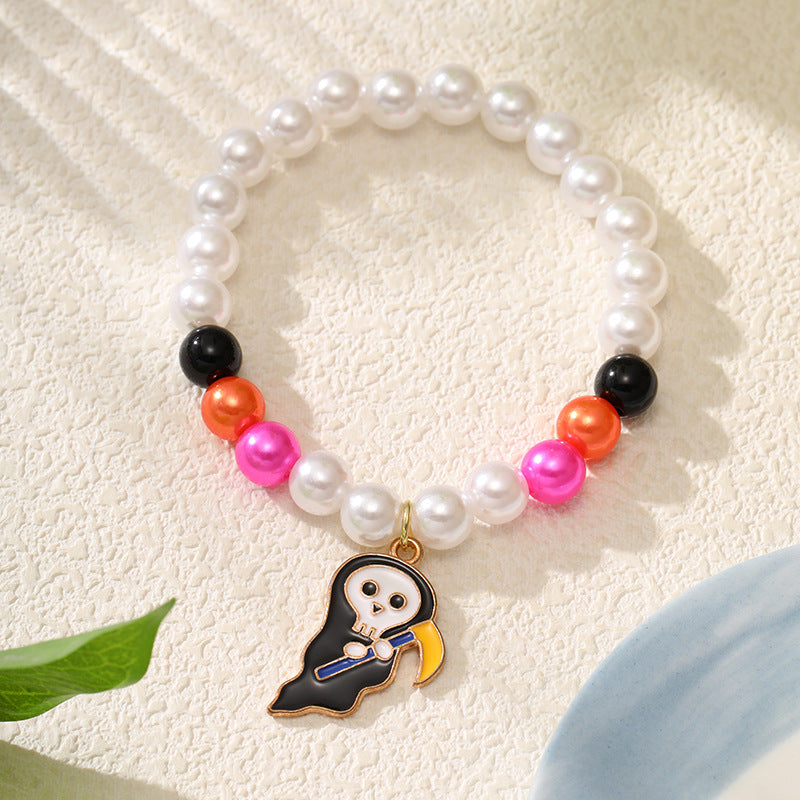 Wholesale  Handmade Beaded Bracelet Pumpkin Ghost Bracelet