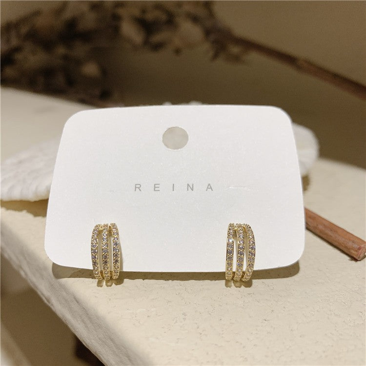 Wholesale 925 Silver Needle Exaggerated Irregular Metal Earrings Statemente Earrings ACC-ES-Hanxi007