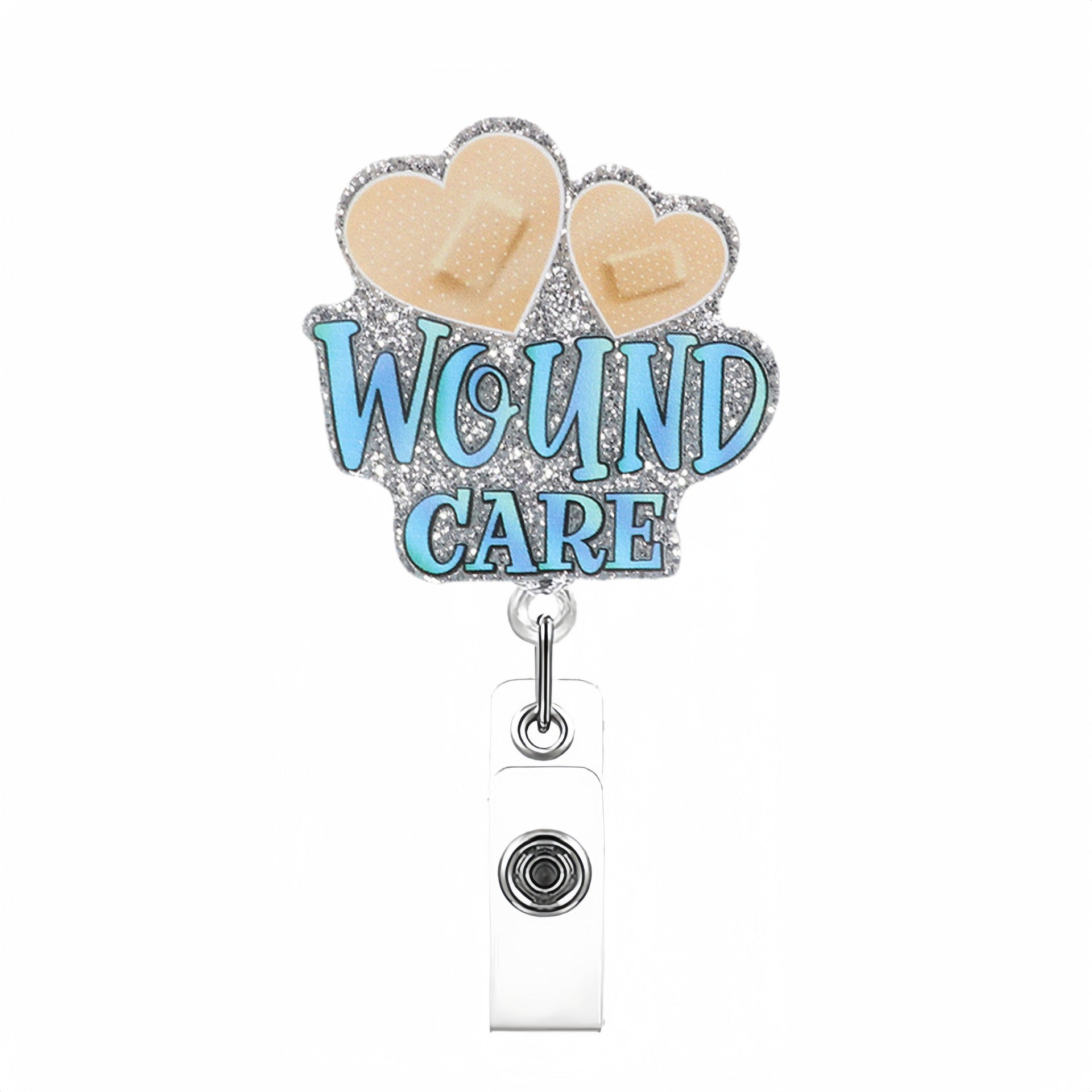 Wholesale Creative pattern acrylic Retractable Rotating Badge Keychain