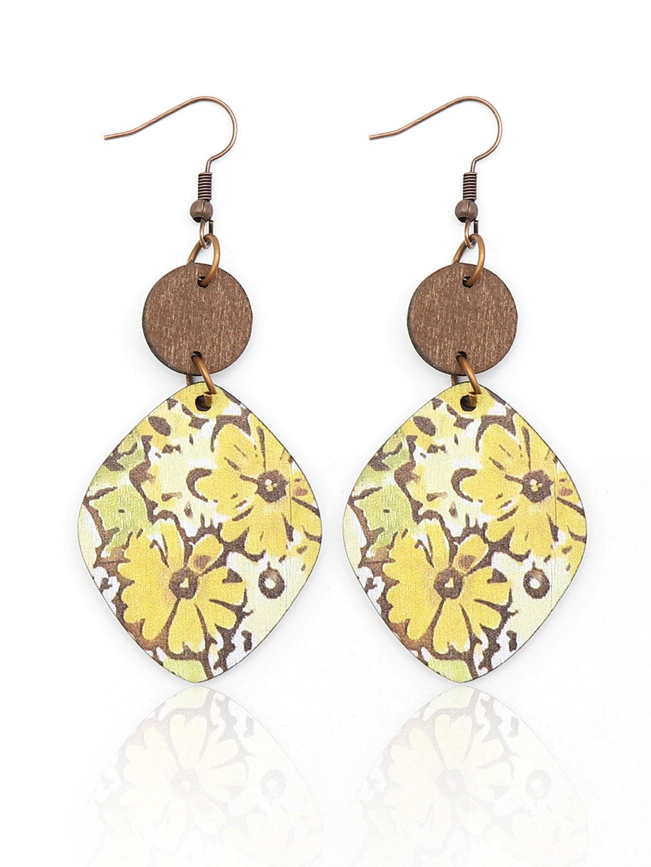 Wholesale Bohemian Retro Style Wooden Earrings