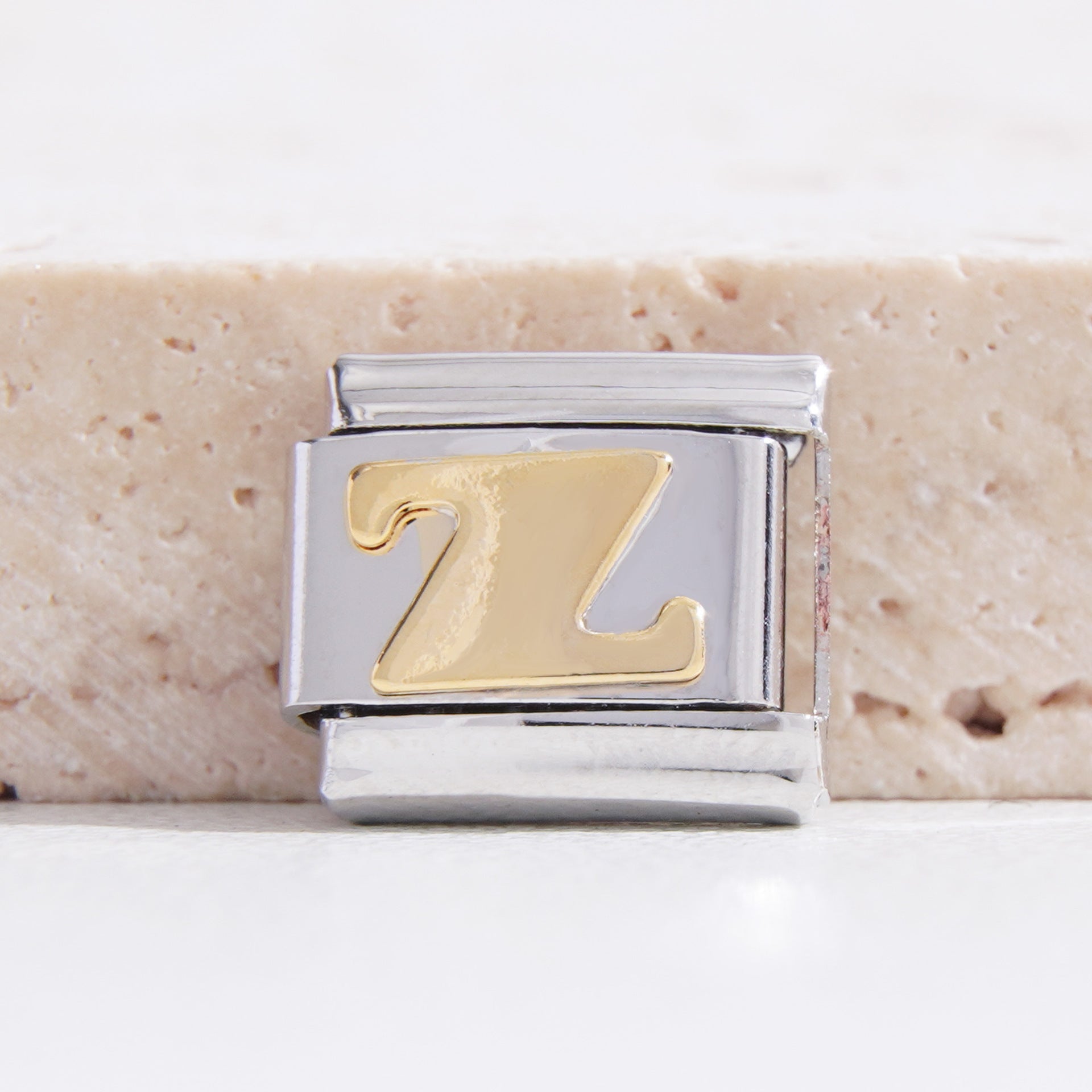 Wholesale Italian Charm Bracelet 9mm DIY Splicing Black Letter Stainless Steel Composable Bracelet