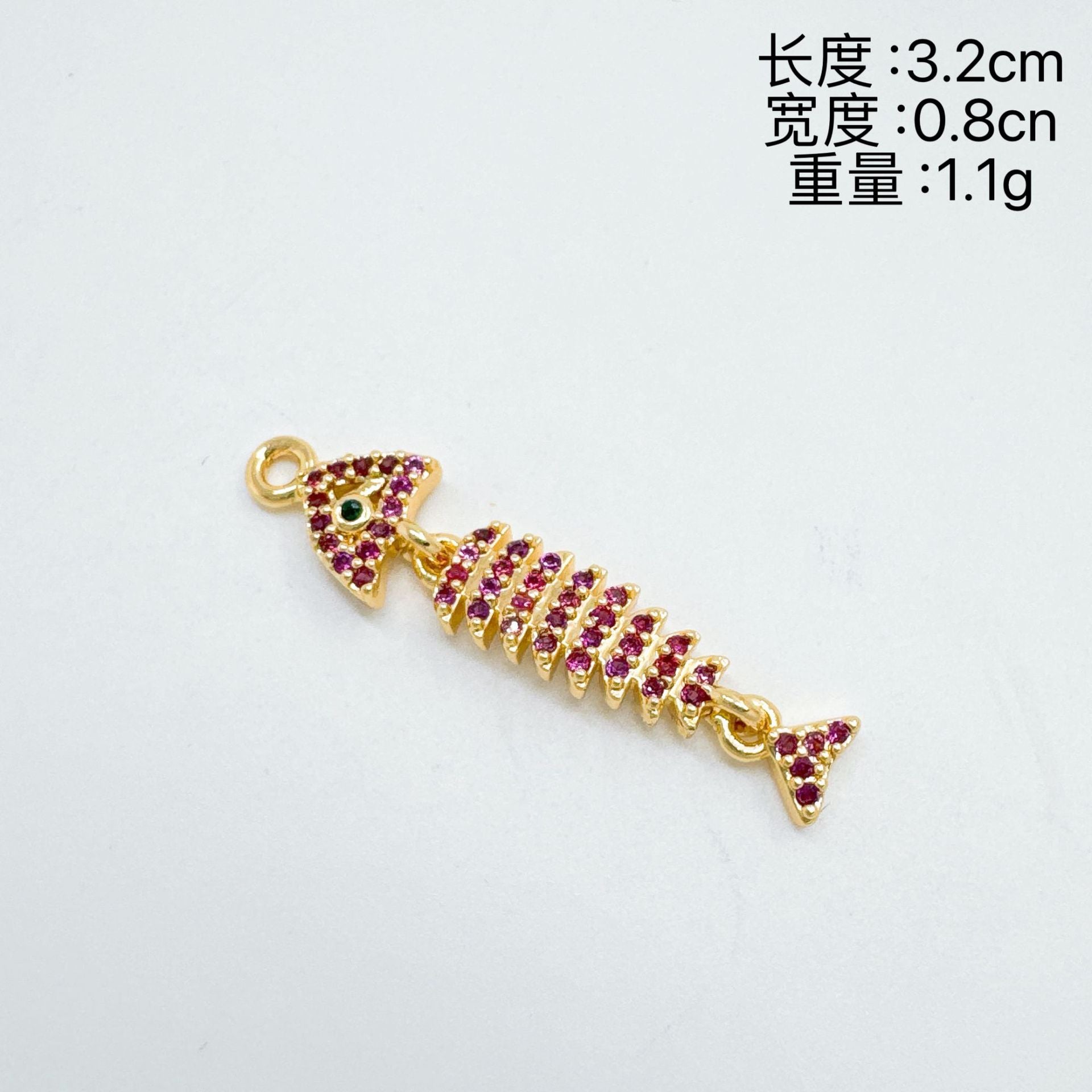 Wholesale Ocean Sea Fish Micro-Inlaid Zircon Gold Plated Pendant Necklace Jewelry Accessory Boutique Resale