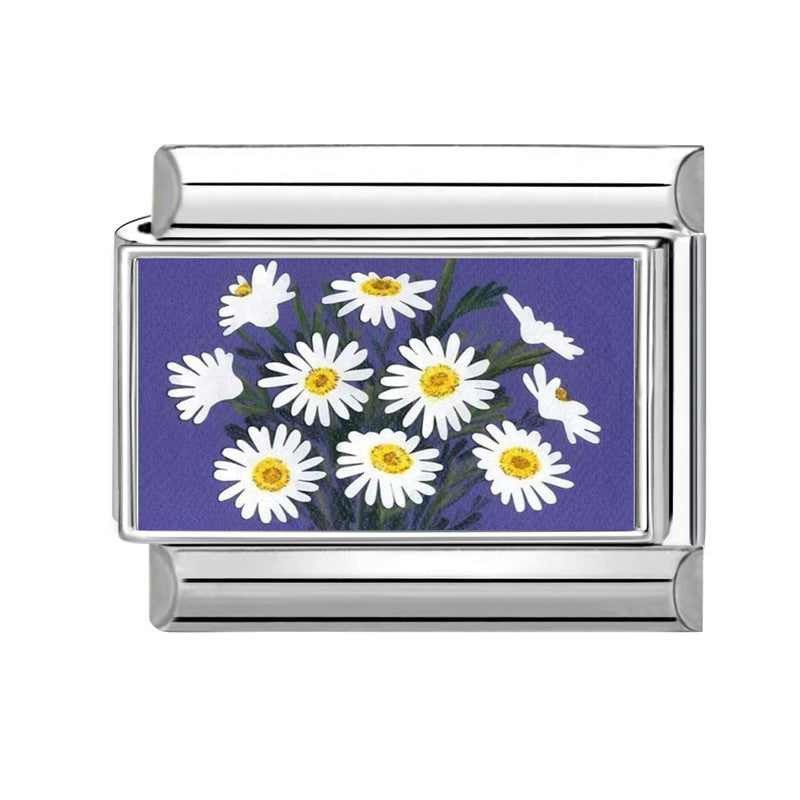 Wholesale Italian Charm Bracelet 9mm DIY Splicing Flower Stainless Steel Composable Bracelet