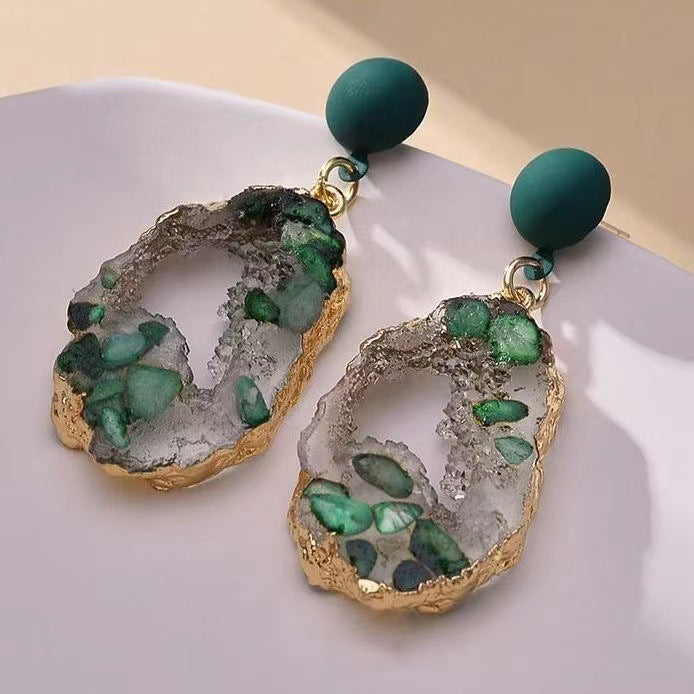 Wholesale Fashionable Retro Ethnic Style Hollow Silver Needle Earrings