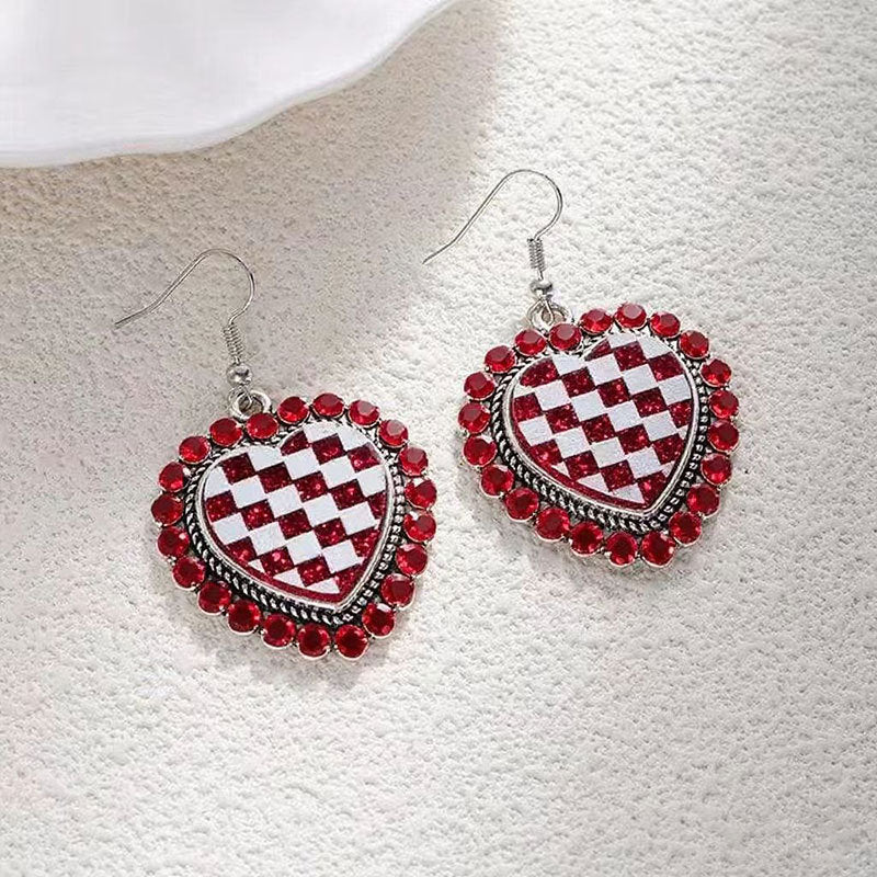 Wholesale Zinc Alloy Turquoise Inlaid Earrings Bohemian Leopard Print Fashion Jewelry for Women