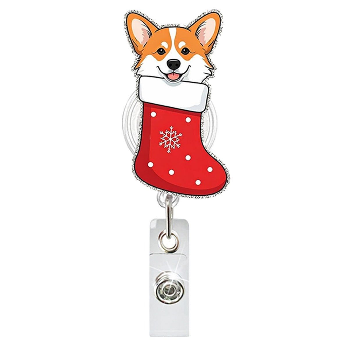 Wholesale retractable acrylic Christmas animal   Badge Reels