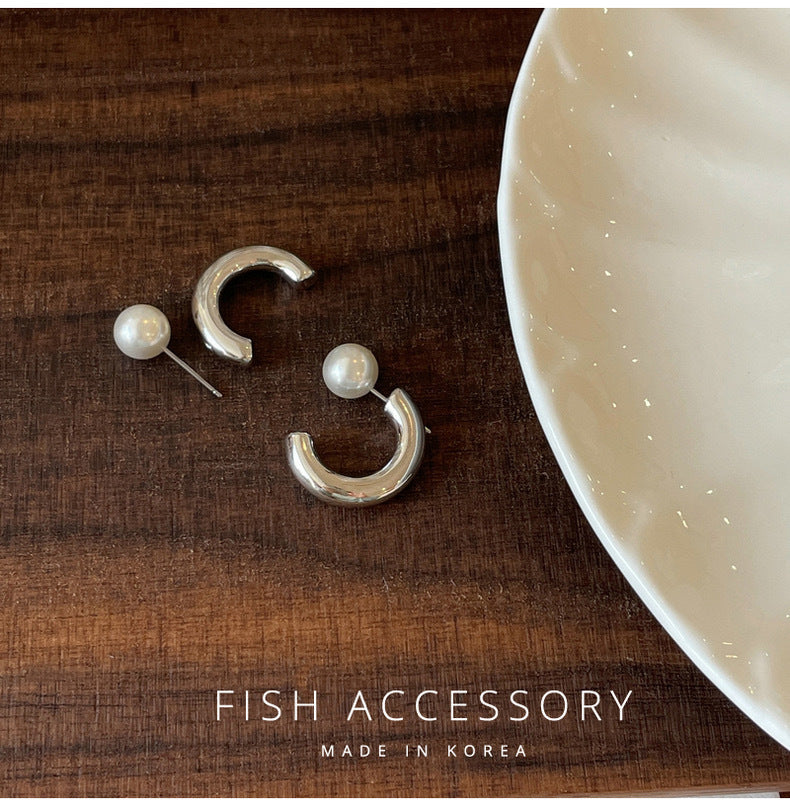 Wholesale Simple C-shaped Circle Earrings ACC-ES-ZhiRui011