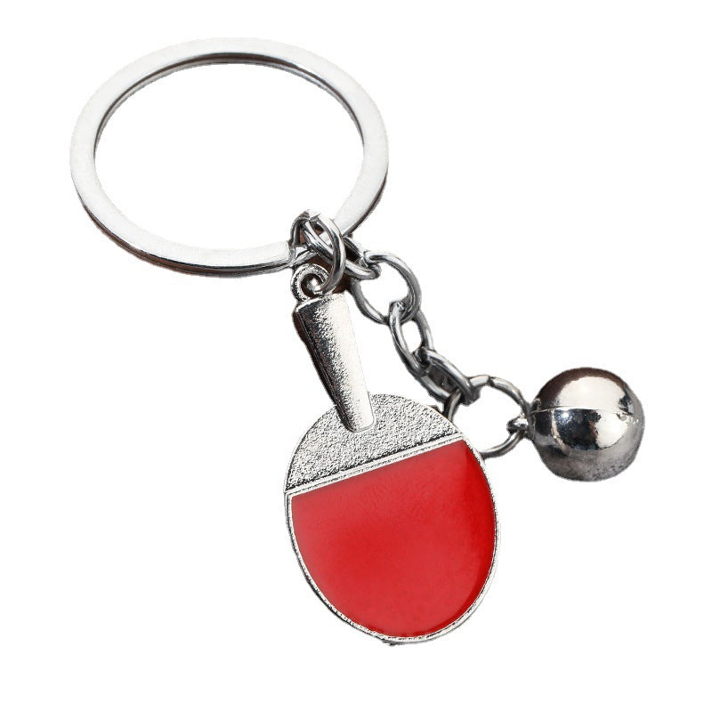 Wholesale  sports series golf tennis table tennis badminton racket metal keychain
