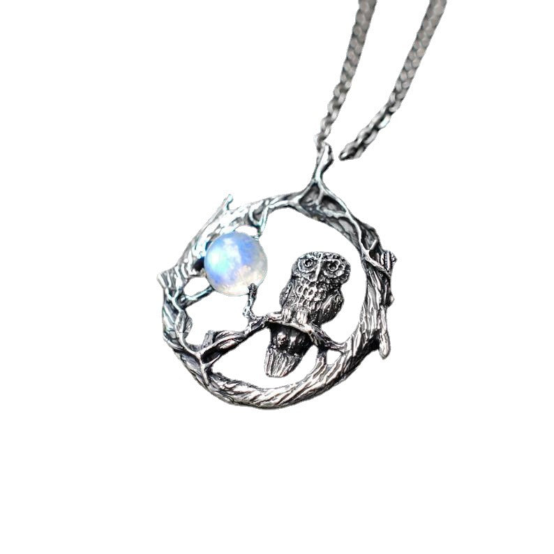Wholesale Gothic Moonstone Owl Necklace ACC-NE-XunOu003