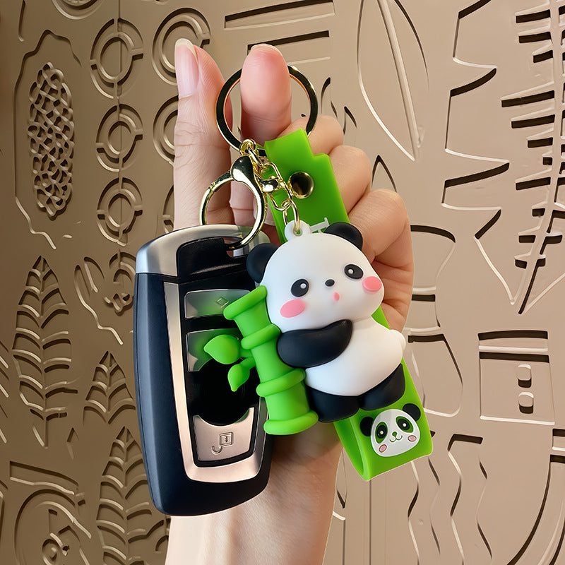 Wholesale Cute Panda Cartoon Keychain Chengdu Souvenir Gift Boutique Car Key Accessory